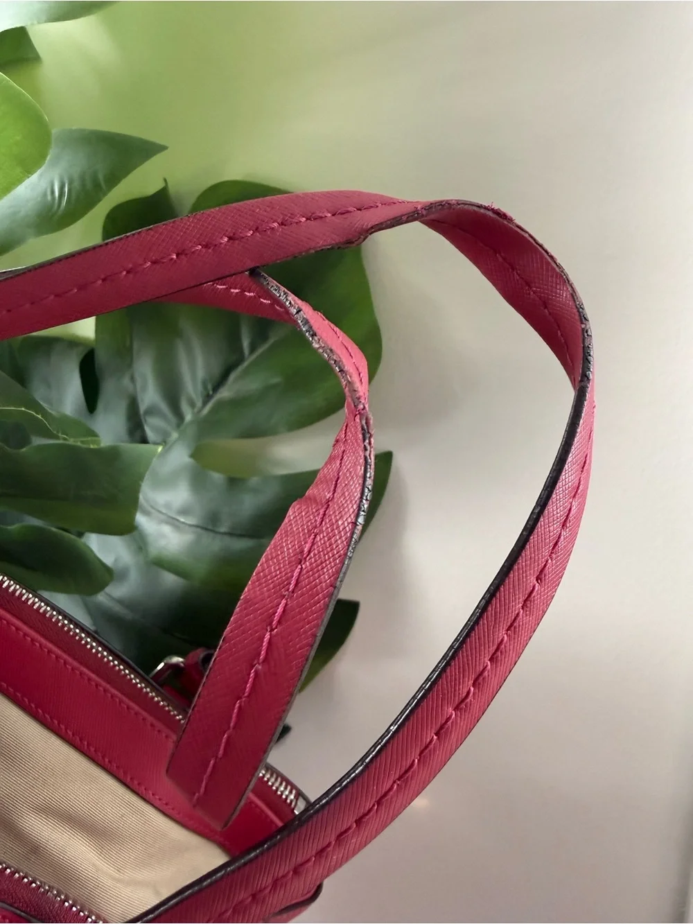 Coach Pink Leather Shoulder Bag with Top Handles